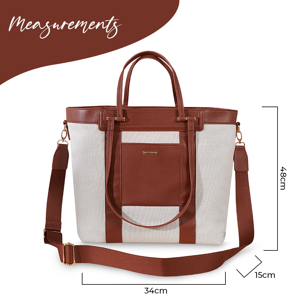 SUNVENO La Mode Premium Diaper Bag - Brown