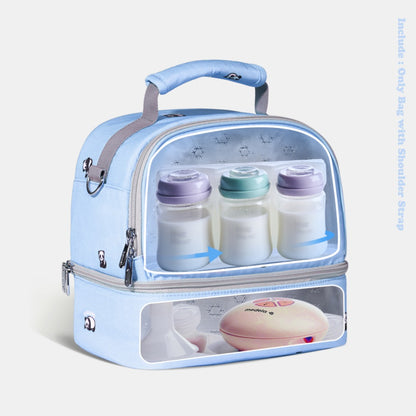SUNVENO Love Little Me Insulated Bottle/Lunch Bag - Blue