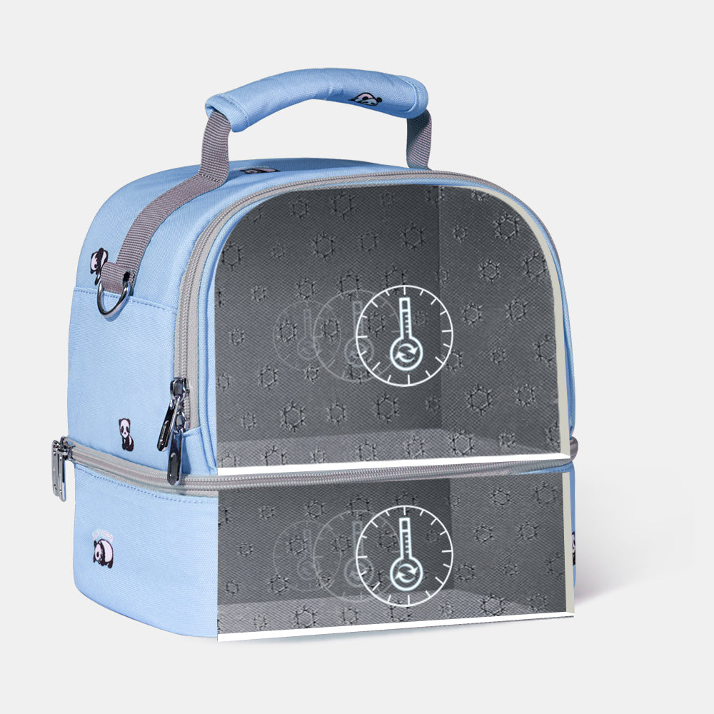 SUNVENO Love Little Me Insulated Bottle/Lunch Bag - Blue