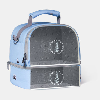 SUNVENO Love Little Me Insulated Bottle/Lunch Bag - Blue