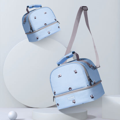 SUNVENO Love Little Me Insulated Bottle/Lunch Bag - Blue