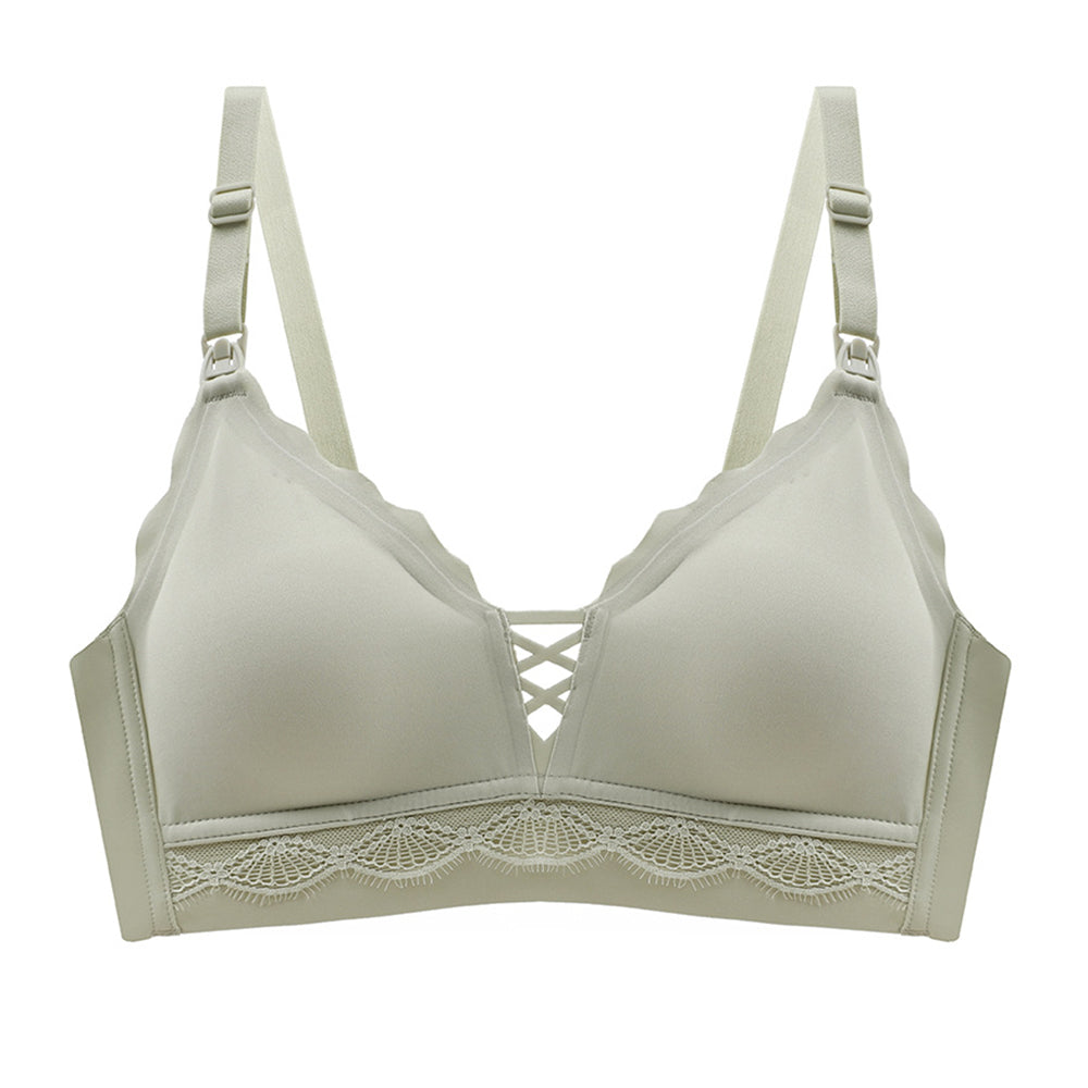 SUNVENO Maternity Feeding Bra - Green XL(38)