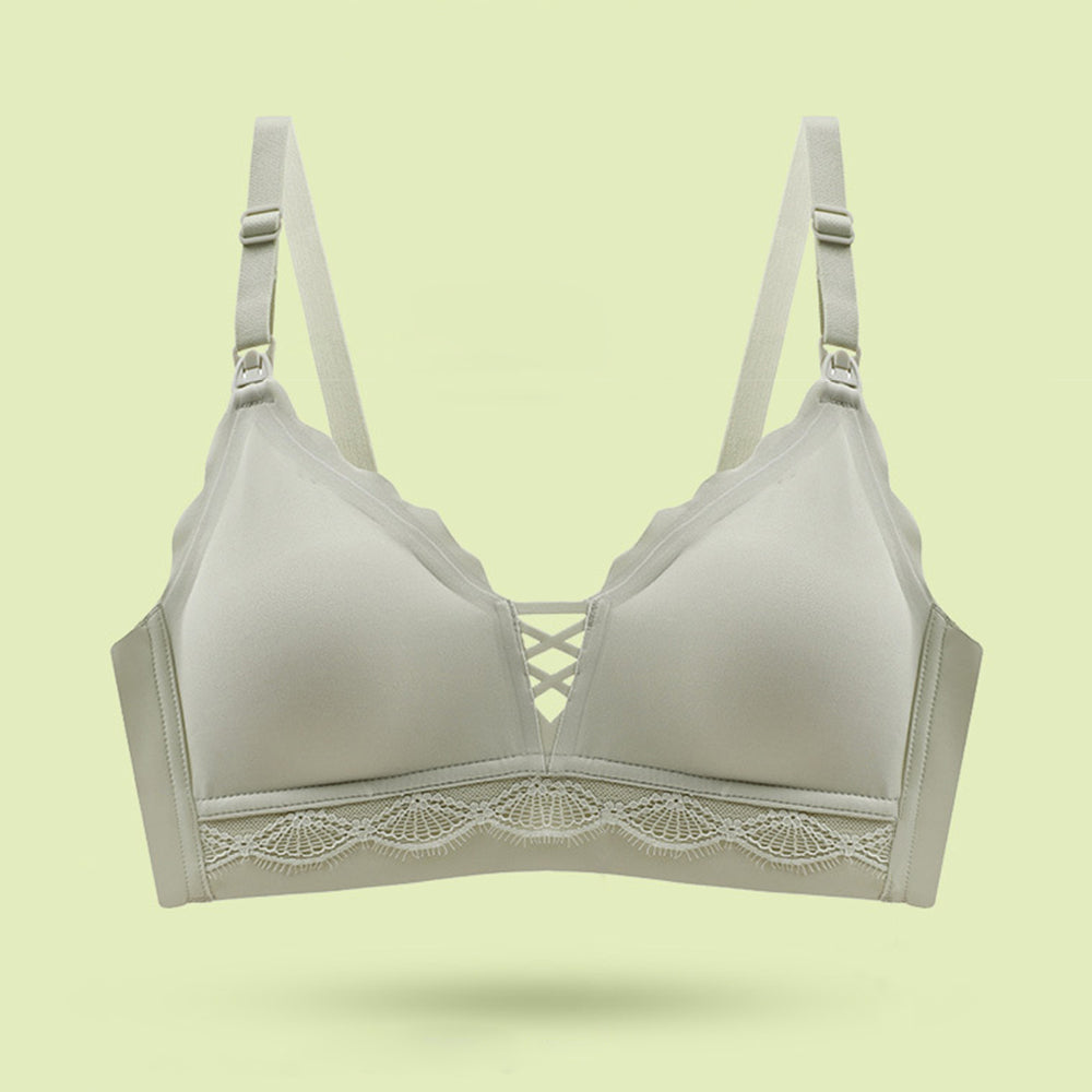 SUNVENO Maternity Feeding Bra - Green XXL(40)