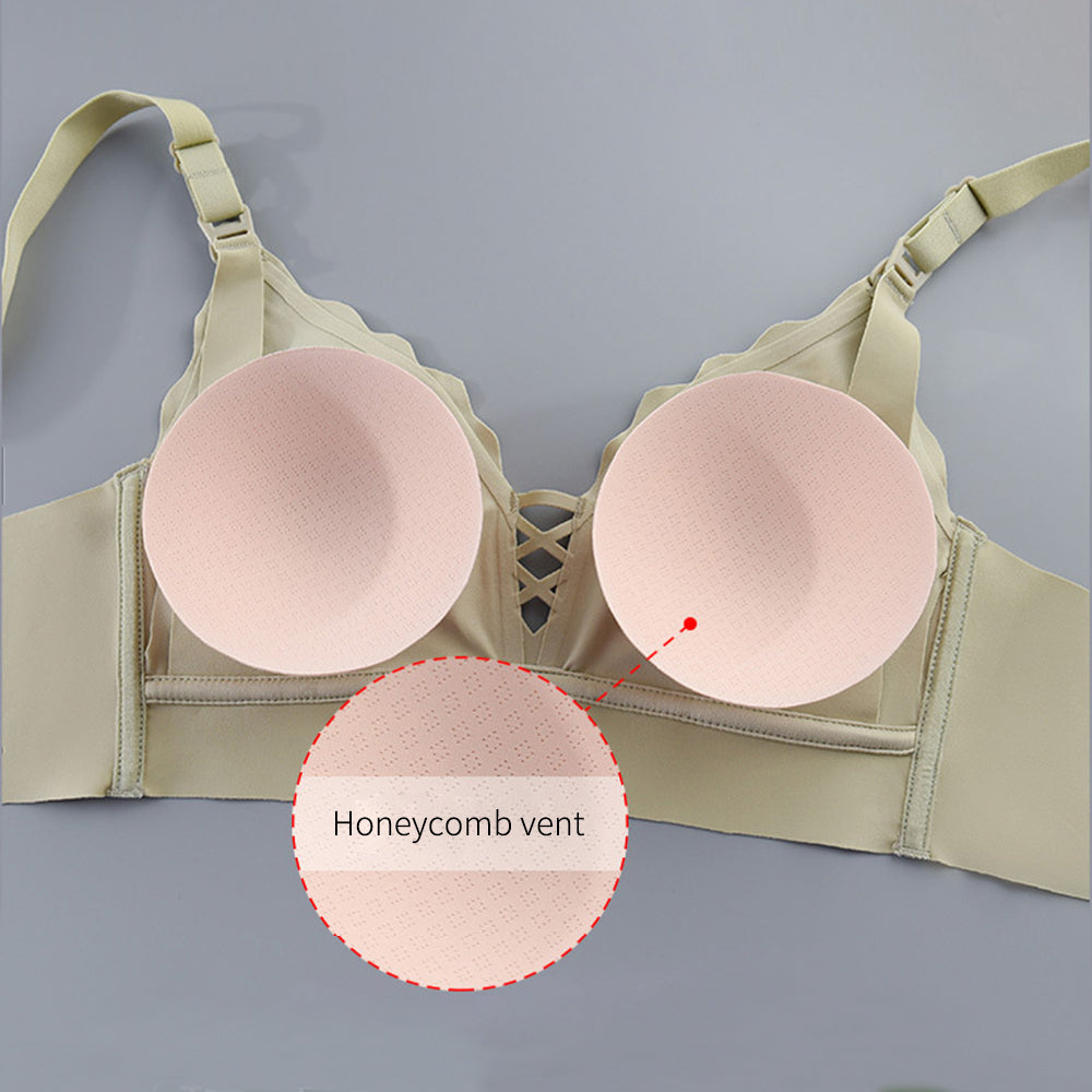 SUNVENO Maternity Feeding Bra - Green XXL(40)