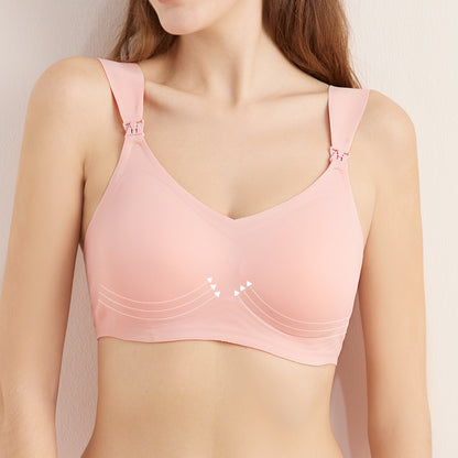 SUNVENO Maternity Feeding Bra Pink - XL