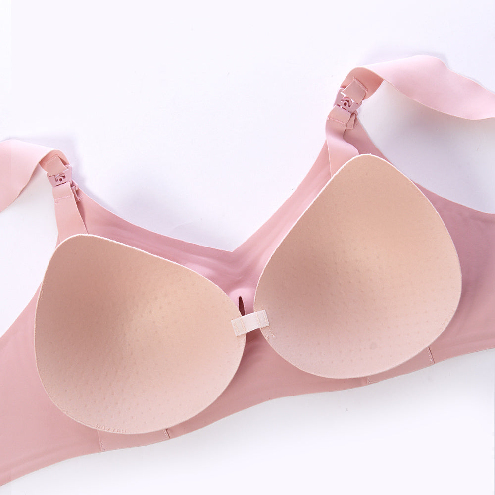 SUNVENO Maternity Feeding Bra Pink - XL