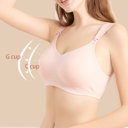 SUNVENO Maternity Feeding Bra Pink - XL