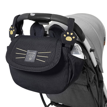 SUNVENO Meow Stroller Diaper Bag - Black