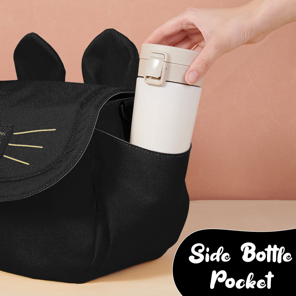 SUNVENO Meow Stroller Diaper Bag - Black