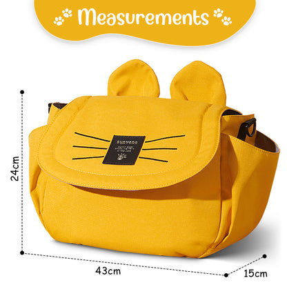 SUNVENO Meow Stroller Diaper Bag - Yellow