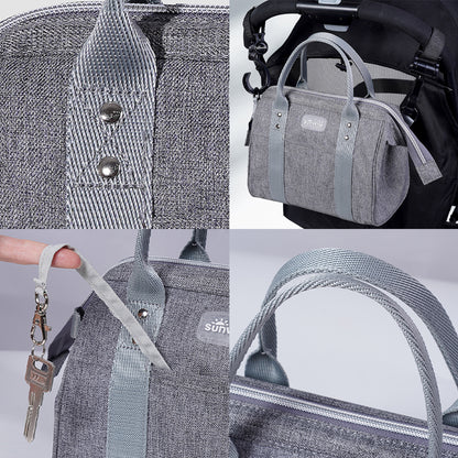 SUNVENO Mini Grab and Go Diaper Bag - Grey