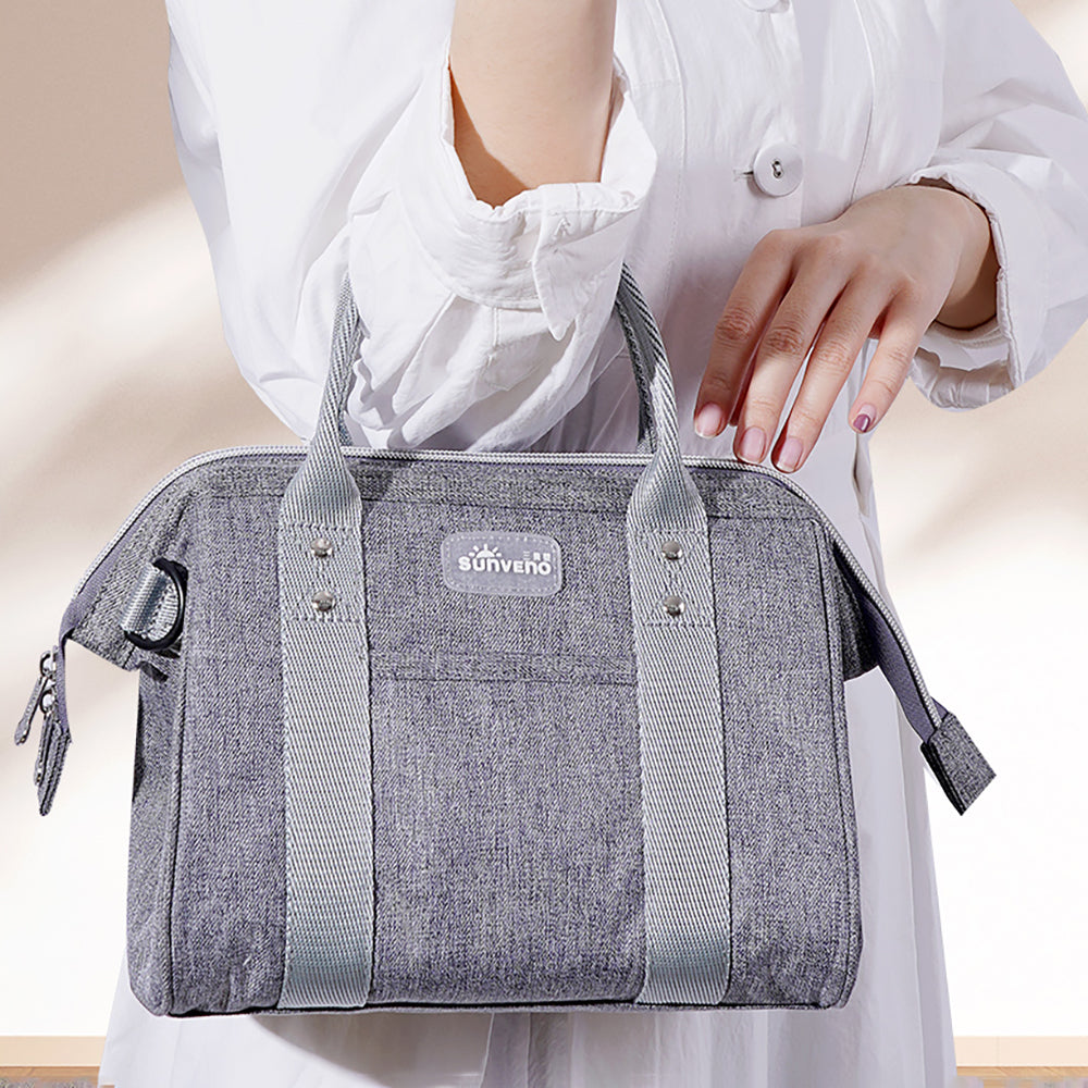 SUNVENO Mini Grab and Go Diaper Bag - Grey