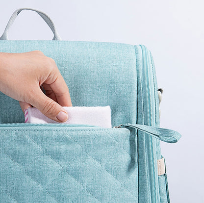 SUNVENO Portable Baby Bed & bag - Sea Green