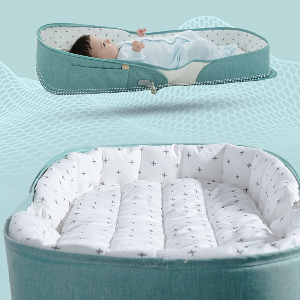 SUNVENO Portable Baby Bed & bag - Sea Green