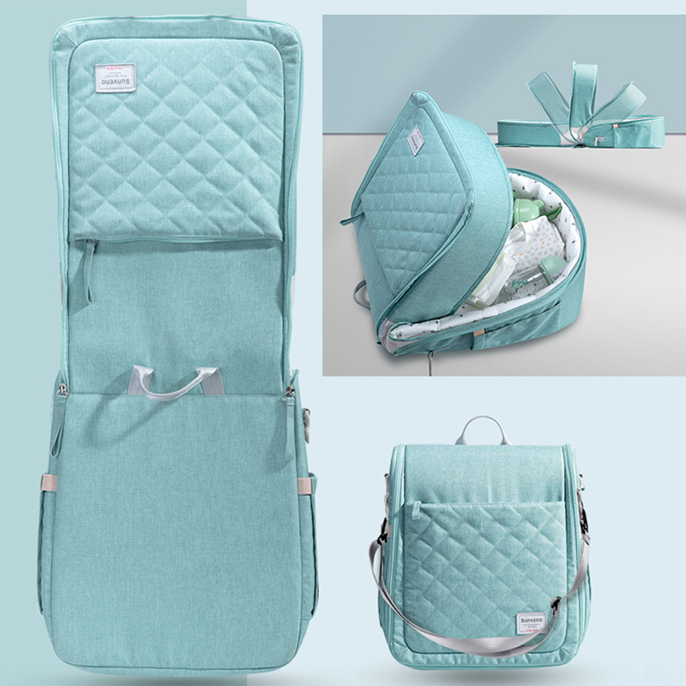 SUNVENO Portable Baby Bed & bag - Sea Green