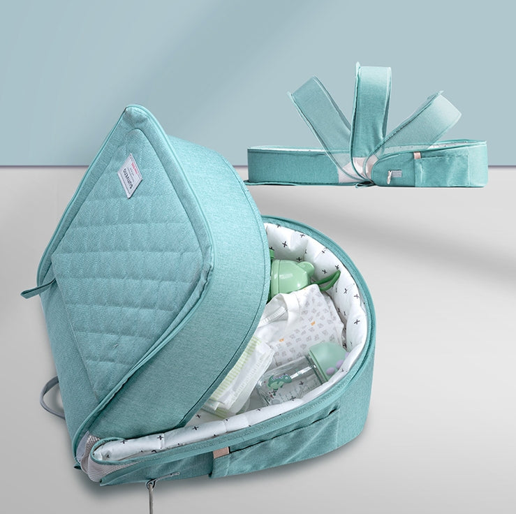 SUNVENO Portable Baby Bed & bag - Sea Green