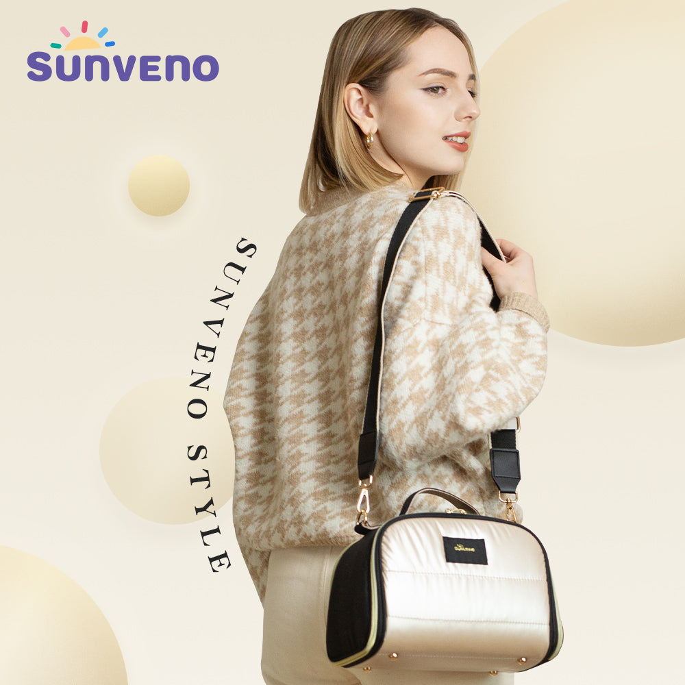 Sunveno Thermal Insulated Lunch Bag/Milk Bag - Gold Large