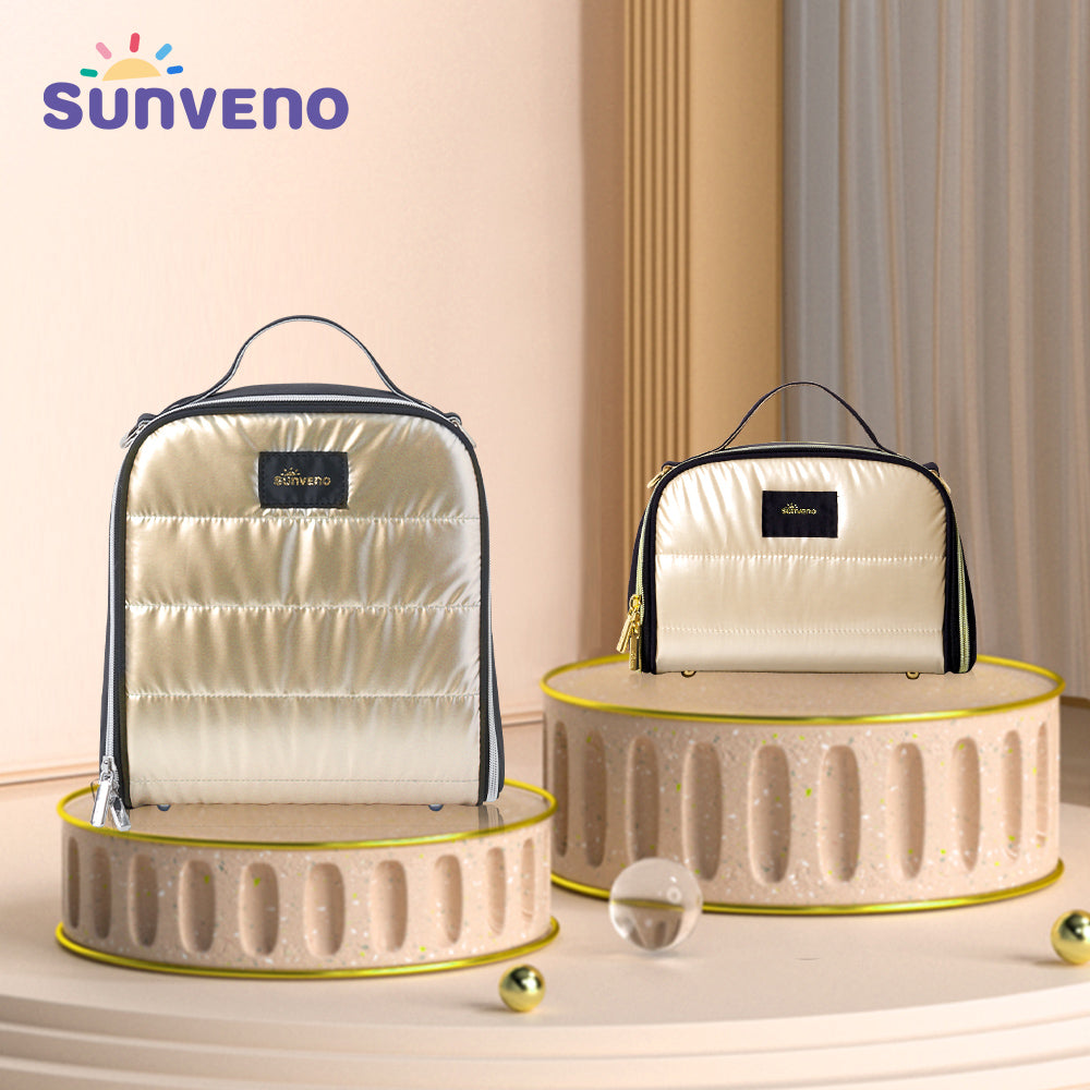 Sunveno Thermal Insulated Lunch Bag/Milk Bag - Gold Large