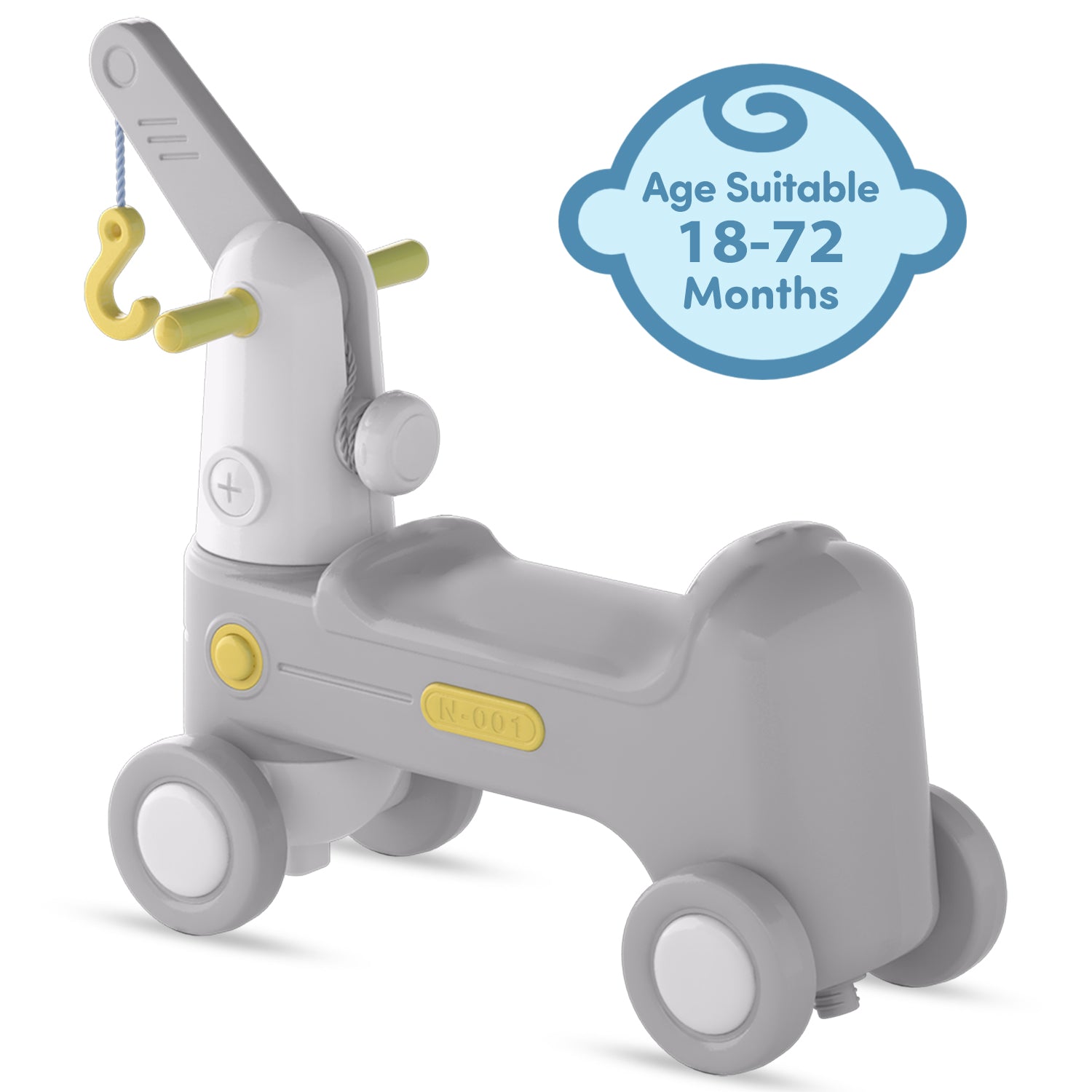 TEKNUM 2in1 Rock Ride On - Grey