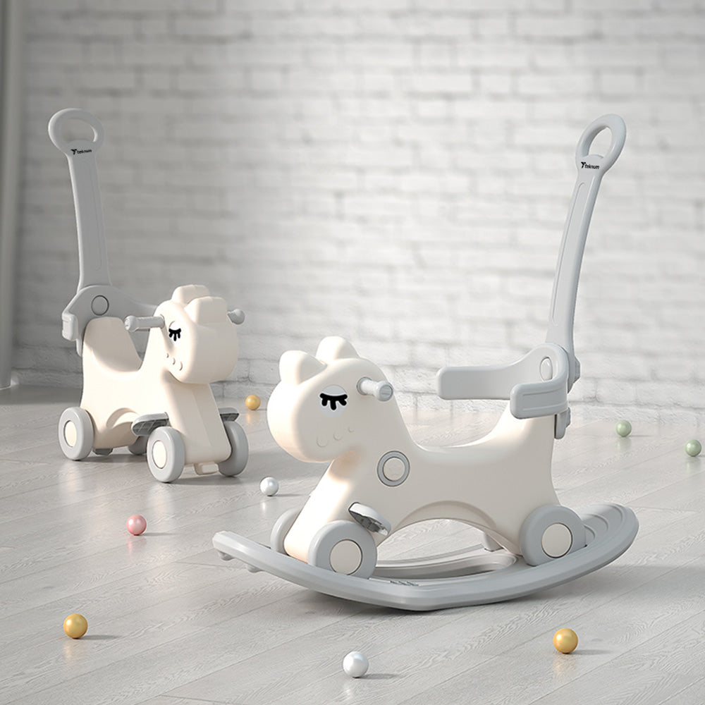 TEKNUM 2in1 Rock Ride On with Push Handle - Grey White