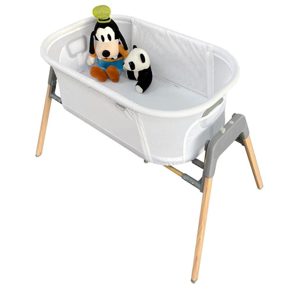 TEKNUM 3 - IN - 1 Baby Rocker Bassinet/Infant Crib w/Mosquito net - White