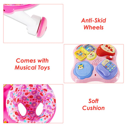 TEKNUM 3-in-1 Walker/Activity Center- Pink