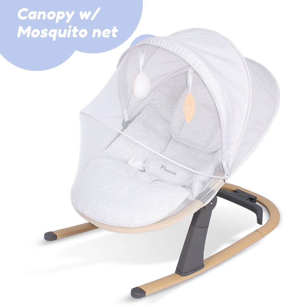 TEKNUM 3 - Stage Baby Bouncer/Recliner Seat w/Mosquito net - Ivory