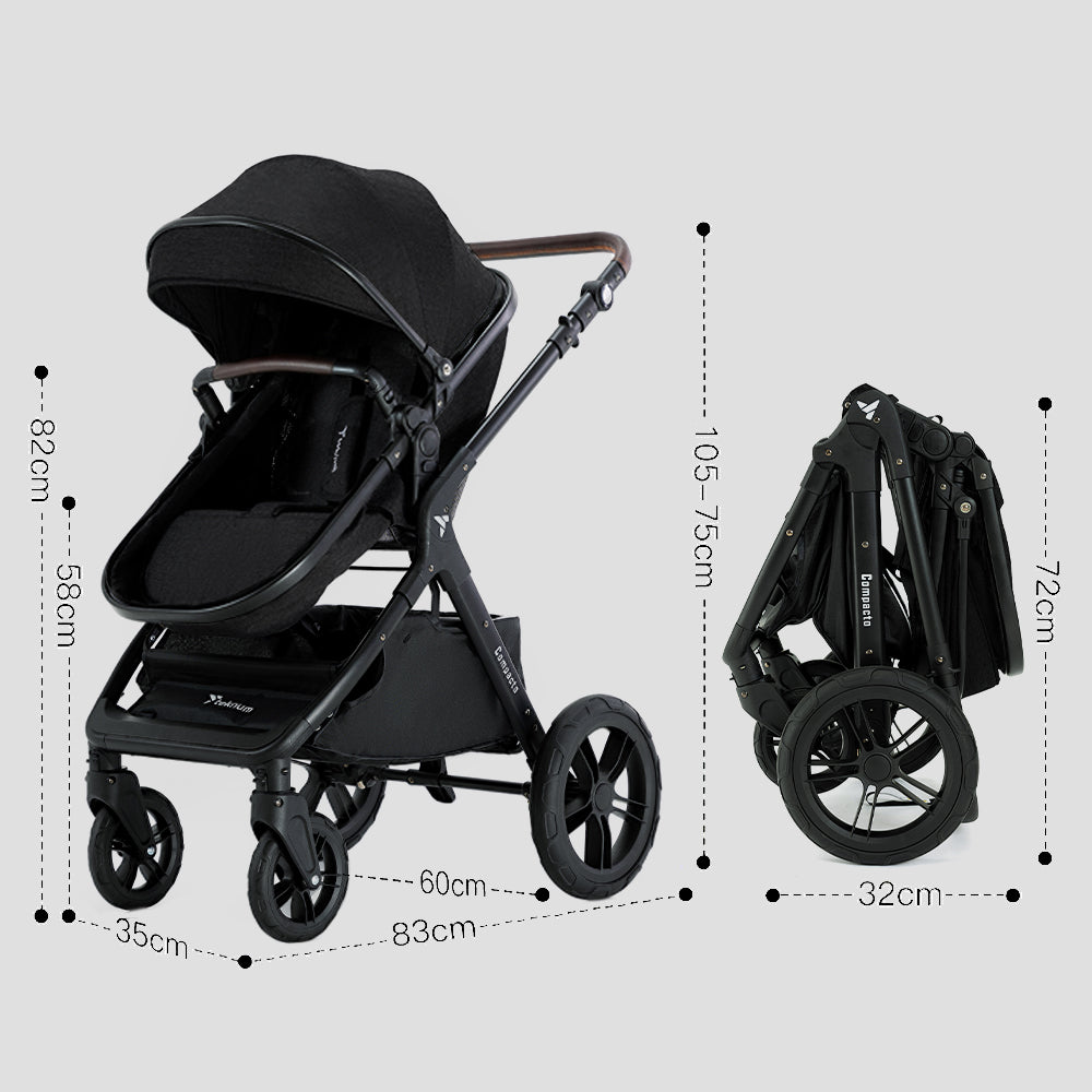 TEKNUM 3in1 Compacto Travel Stroller - Black