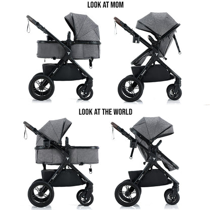 TEKNUM 3in1 Compacto Travel Stroller - Dark Grey