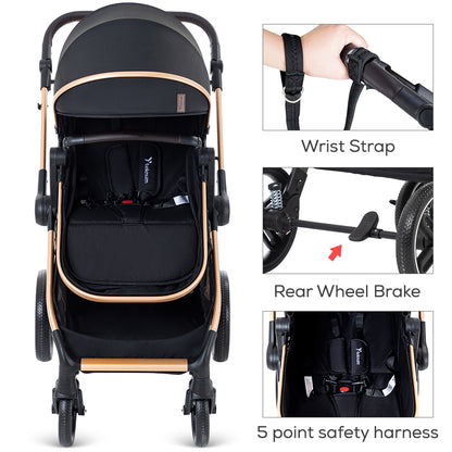TEKNUM 3in1 Travel Prime Stroller - Black