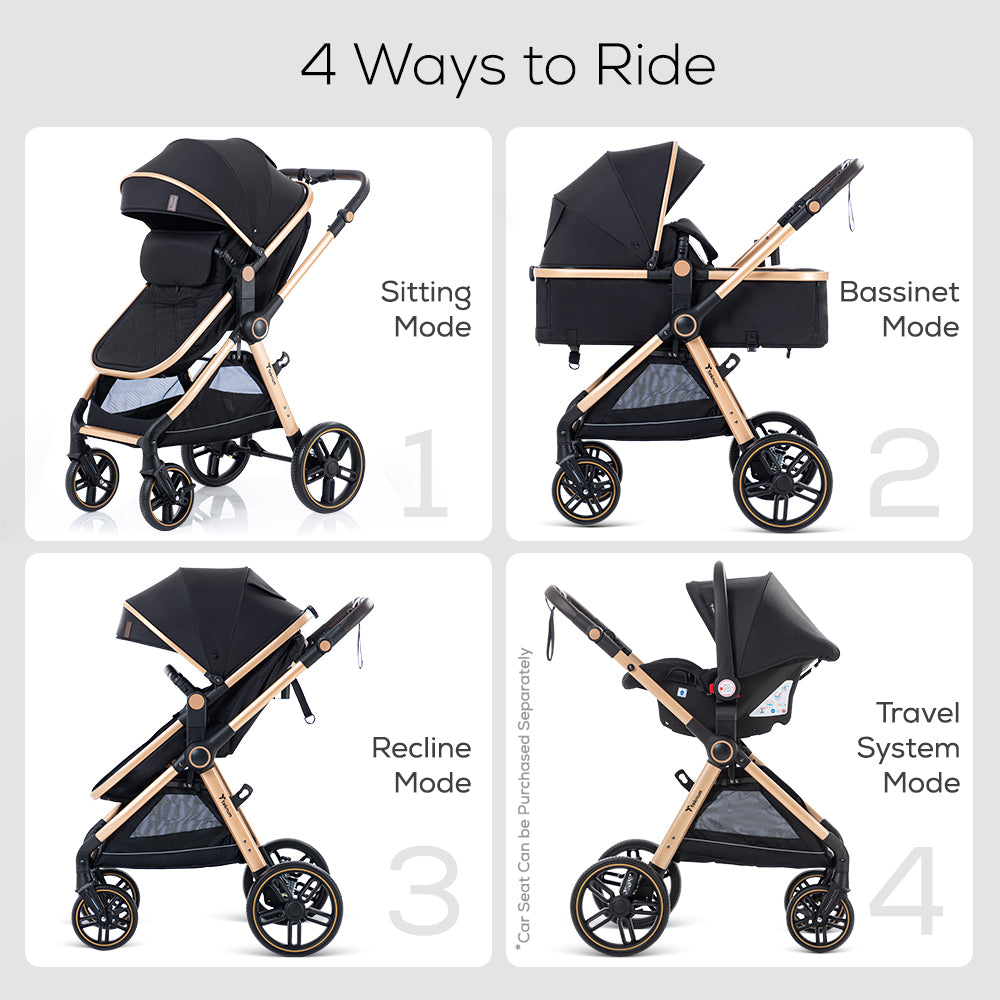 TEKNUM 3in1 Travel Prime Stroller - Black