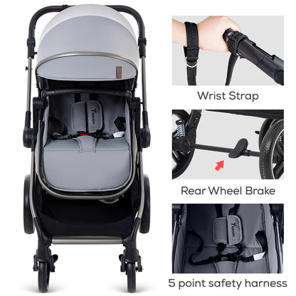 TEKNUM 3in1 Travel Prime Stroller - Grey