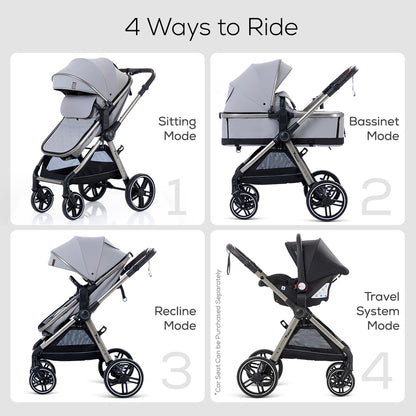 TEKNUM 3in1 Travel Prime Stroller - Grey