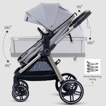 TEKNUM 3in1 Travel Prime Stroller - Grey