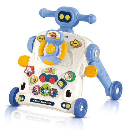 TEKNUM 3 - IN - 1 Baby Walker/Learning Table Mode/Game Panel Mode with Musical keyboard - Blue