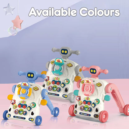 TEKNUM 3 - IN - 1 Baby Walker/Learning Table Mode/Game Panel Mode with Musical keyboard - Blue