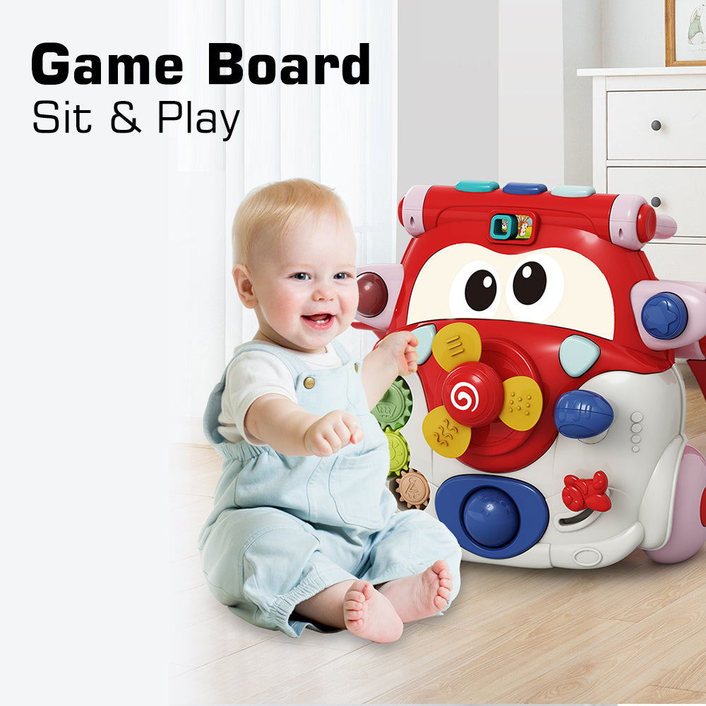 TEKNUM 3 - IN - 1 Baby Walker/Kids Cycle/Scooter Skates w/Musical keyboard - Red