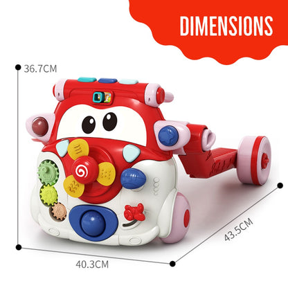 TEKNUM 3 - IN - 1 Baby Walker/Kids Cycle/Scooter Skates w/Musical keyboard - Red