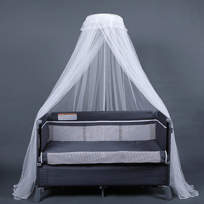 TEKNUM 4 in 1 Baby Bedside Co - Sleeper Bassinet and Playpen wt Rocker Grey