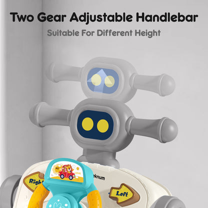 TEKNUM 5 - IN - 1 Baby Walker/Learning Table Mode/Game Panel Mode/Scooter Mode/Roller Coaster Mode with Musical keyboard - Grey