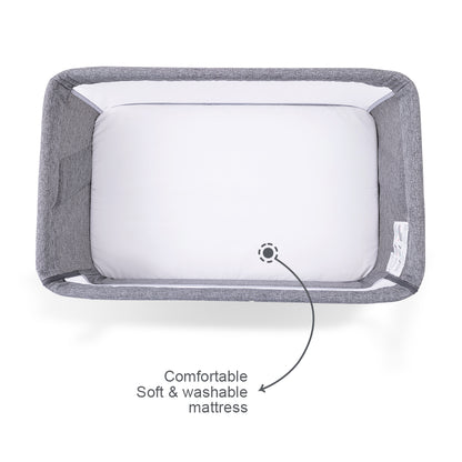 TEKNUM All In One, 0-4 Years Bedside Crib Cot & Sofa Expansion Pack - Grey