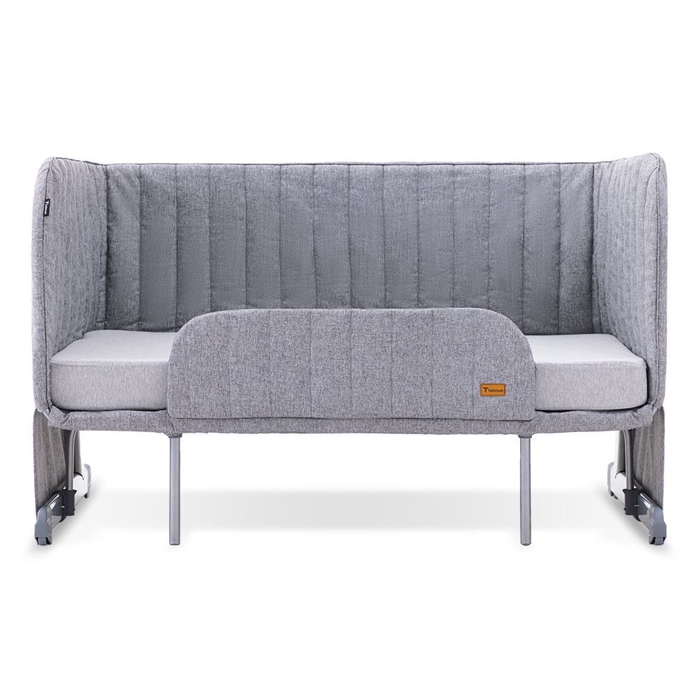 TEKNUM All In One, 0-4 Years Bedside Crib Cot & Sofa Expansion Pack - Grey