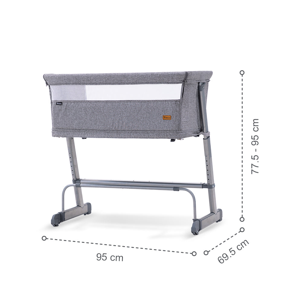 TEKNUM All In One, 0-4 Years Bedside Crib Cot & Sofa Expansion Pack - Grey