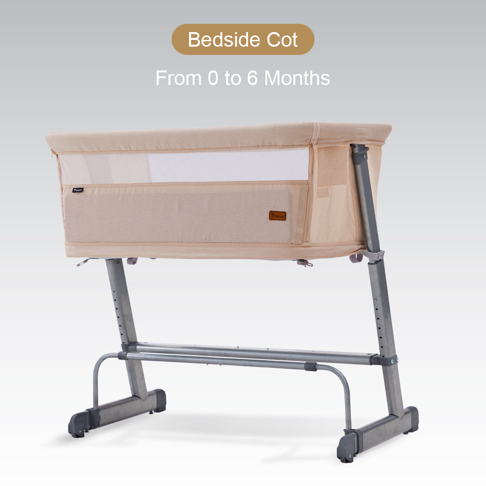 TEKNUM All In One, 0-4 Years Bedside Crib Cot & Sofa Expansion Pack - Ivory