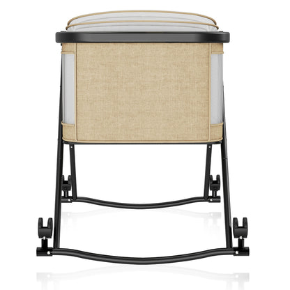 TEKNUM 3-IN-1 Baby Cot/Cradle w/Mosquito net & Wheels – Ivory