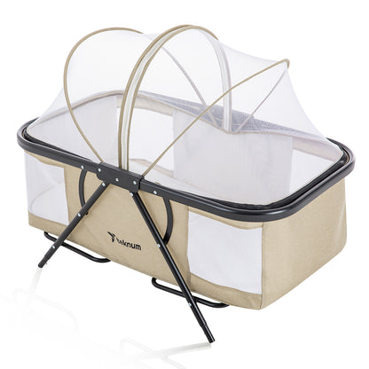 TEKNUM 3-IN-1 Baby Cot/Cradle w/Mosquito net & Wheels – Ivory