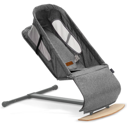 TEKNUM Baby Bouncer w/Grab Toys - Wooden Dark Grey