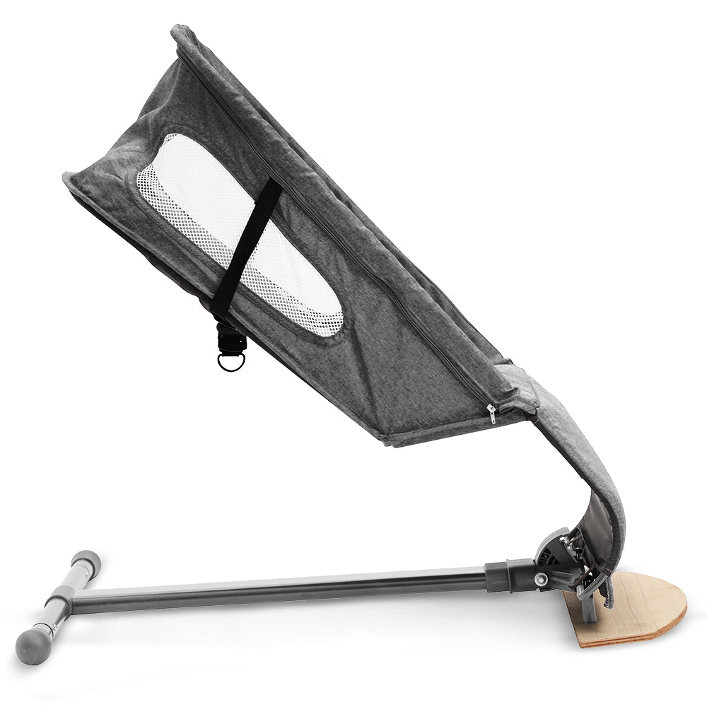 TEKNUM Baby Bouncer w/Grab Toys - Wooden Dark Grey