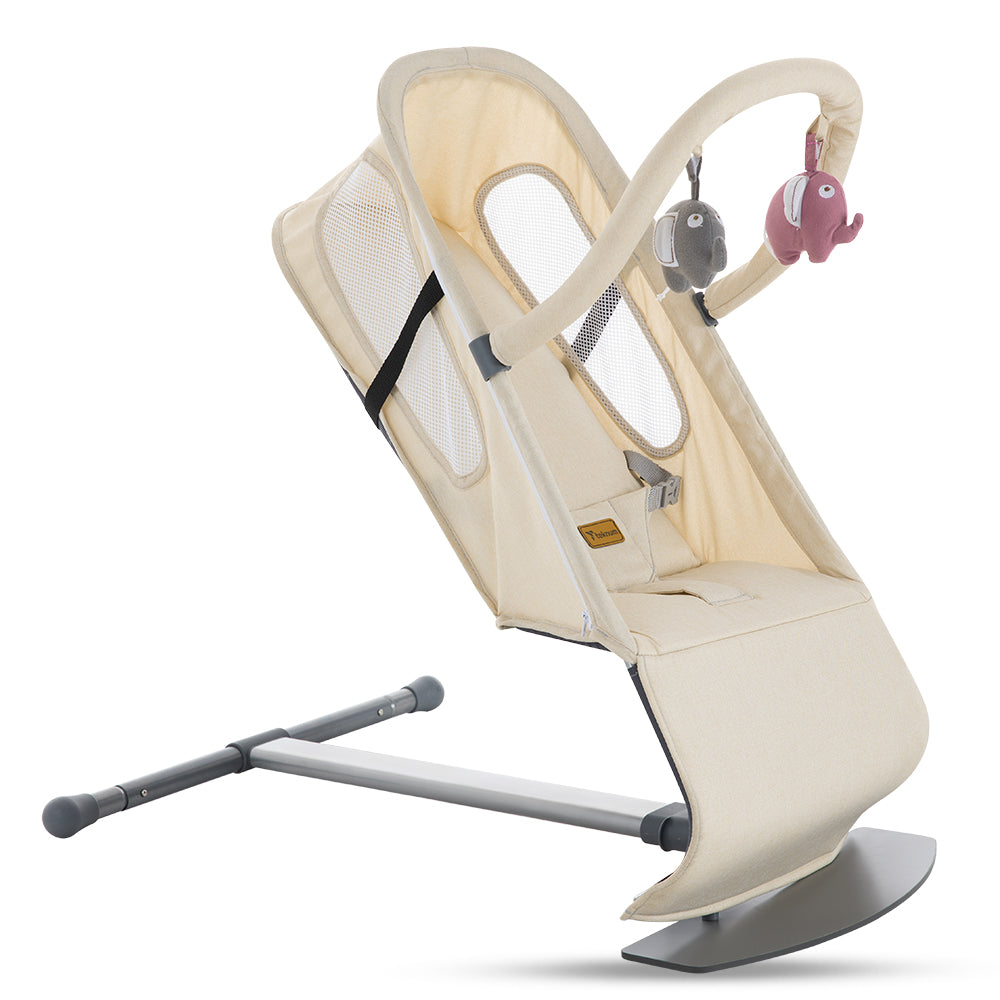TEKNUM Baby Bouncer w/Grab Toys - Ivory