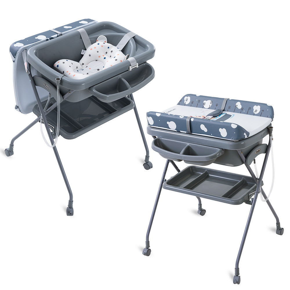 Teknum 2-in-1 Baby Bath & Changing Table - Dark Grey